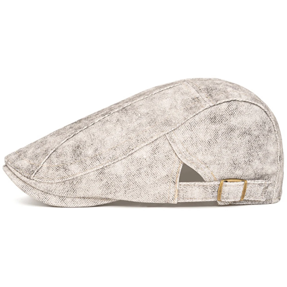 HT4812 Herren Berets Frauen Neue Frühling Herbst Kappe Baskenmütze Hut Männlich Weiblich 100% Baumwolle Ivy Flache Kappe Gewaschene Baumwolle Einstellbare Baskenmütze Kappe – Detail 7