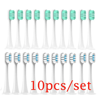 10PCS Replacement Soft Brush Heads For xiaomi Mijia T300/T500/T700 For Sonic Electric Toothbrushes with Caps Sealed Package