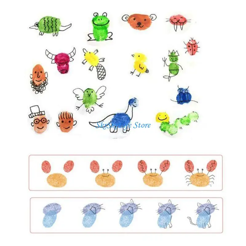 E65E 20 Colors Pad DIY Scrapbooking Album Finger Painting Inkpad Stamps Sealing