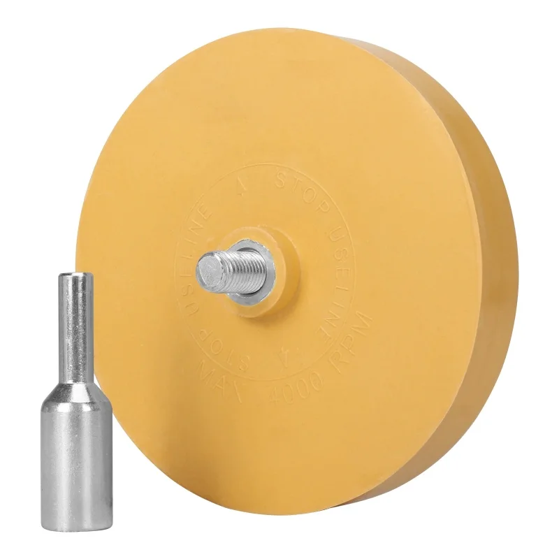 Car Rubber Wheel Adhesive Remover Rubber Wheel Smooth Power Drill Adapter Paint Removal Repair Rubber Vinyl Sticker Removal Tool