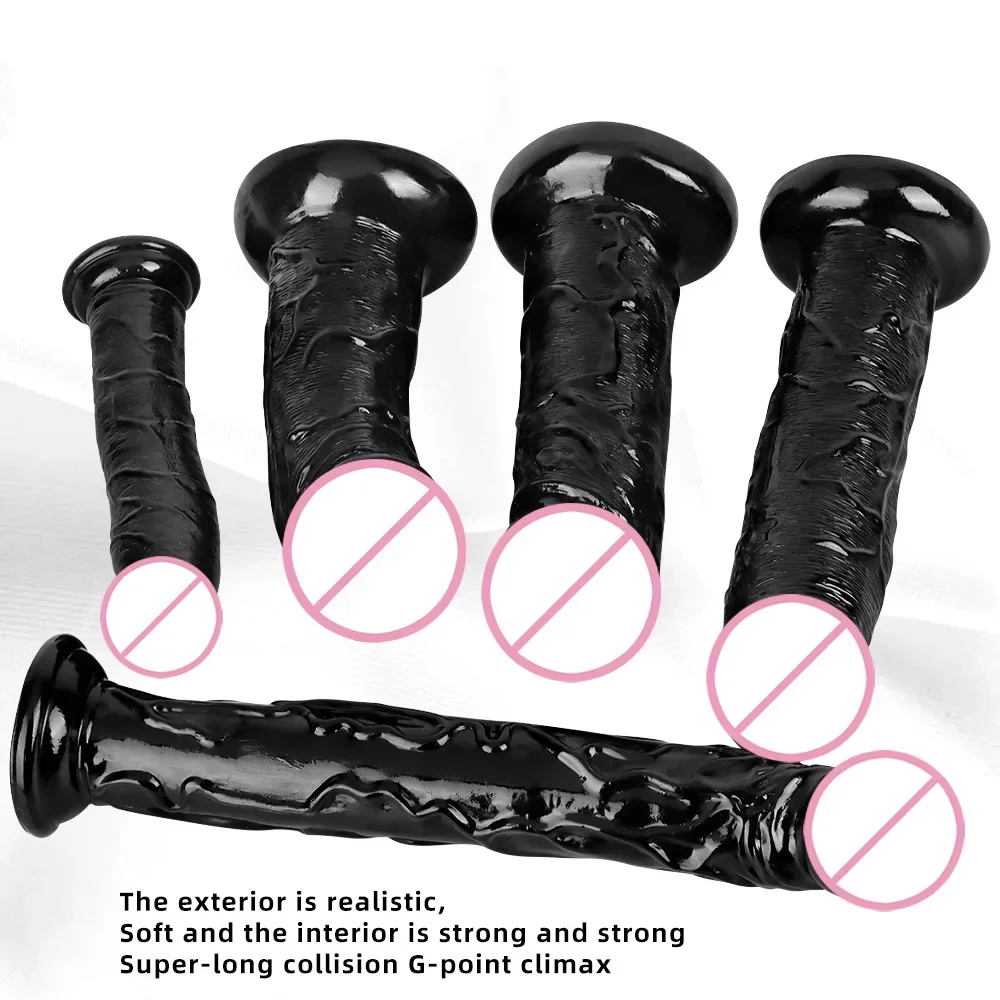 35/27/26/23/22.5cm PVC Simulation Penis Real Vein Realistic Dildo with Strong Suction Cup Male Masturbator Sex Toy for Female