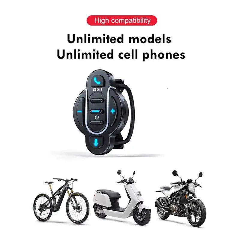 New DX1 Motorcycle Handle Bluetooth Controller Waterproof Motorcycle Wireless Bluetooth Headset Controller Voice Control-X67A