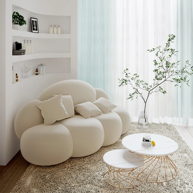 Unidad pequeña nórdica para tienda de ropa, oficina, salón de belleza, ocio, sofá creativo, combinación de mesa de centro