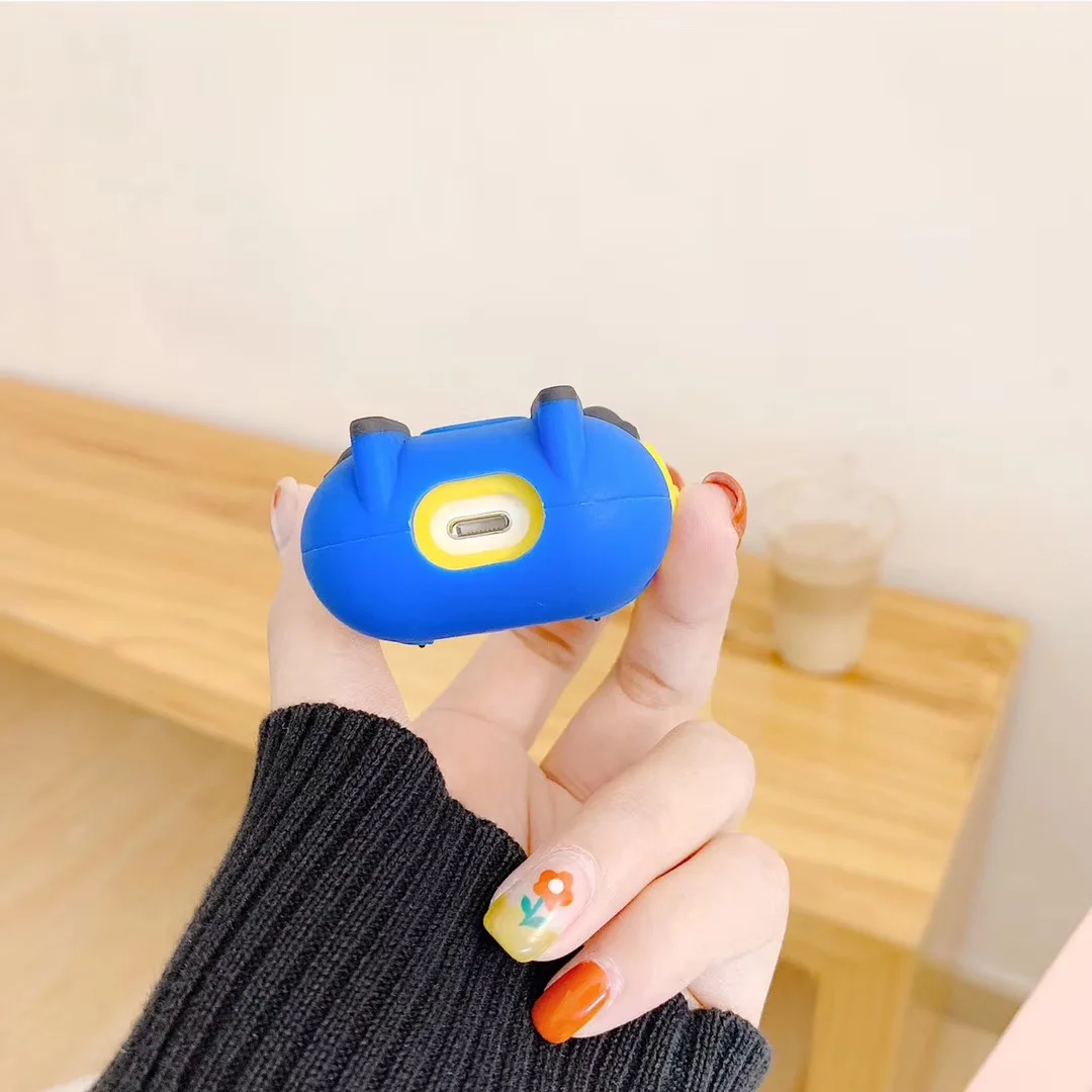 Niedliche 3D-Cartoon-Minions-Accessoires-Hülle für Airpods 5 2026 1 2 3 4 Pro2 Pro 3 Großäugiges Silikon-Kopfhörer-Etui – Detail 9