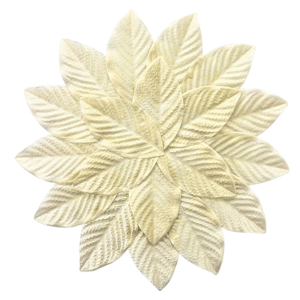 

Plastic Placemats Leave Design Heat Resistant Washable Table Mat For Dining Room Kitchen Table Decor Supplies