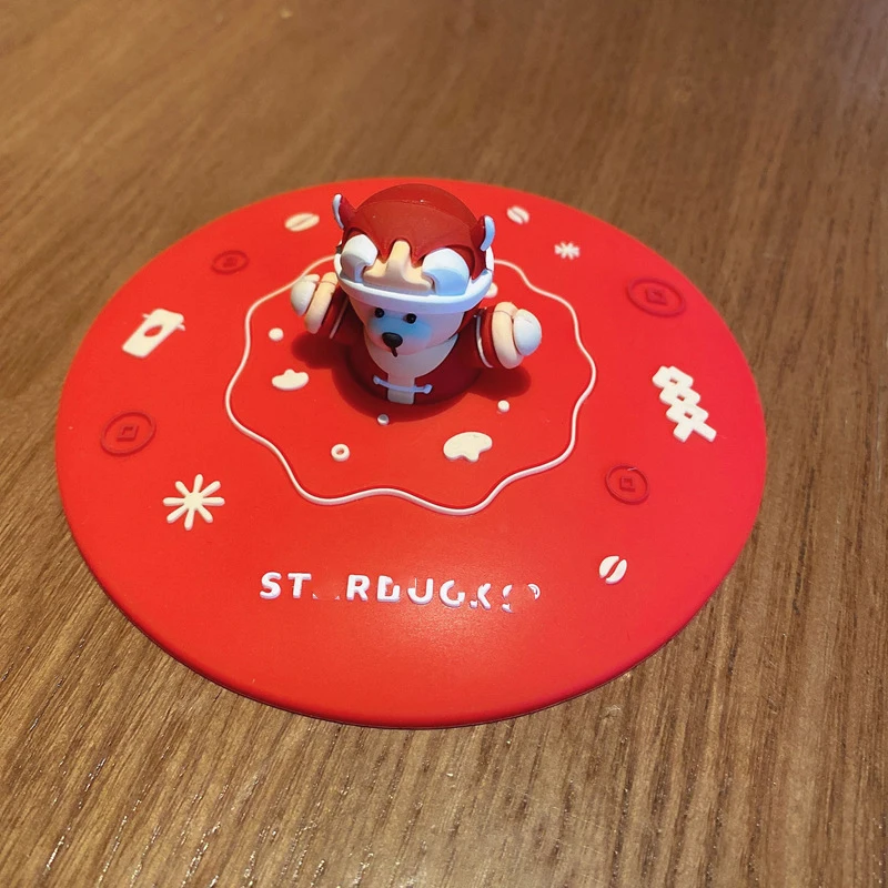 الغذاء الصف غطاء كوب سيليكون غطاء كوب الشرب لطيف الكرتون الغبار غطاء كوب عالمي غطاء فنجان القهوة #2