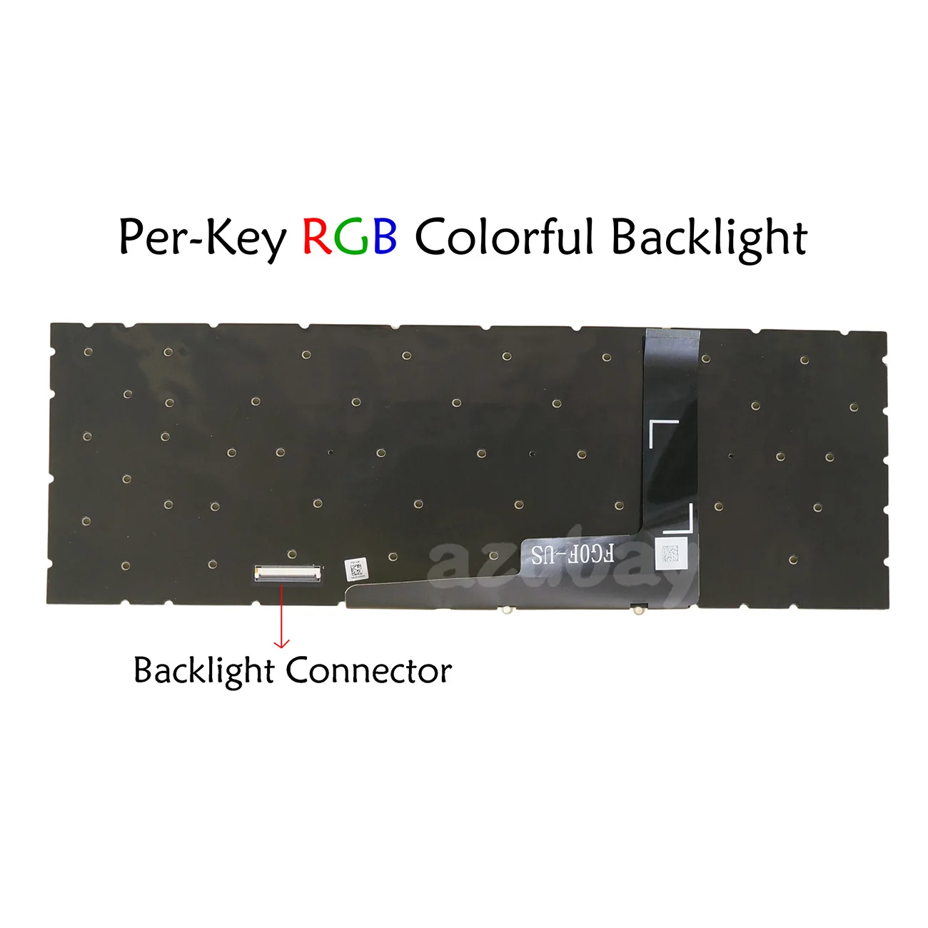 US Russian Spanish Keyboard For MSI Creator Z16P B12U, Z16P B12UHT, Z16P B12UHST, Z16P B12UGST,Z16P B12UET, Per-Key RGB view 3