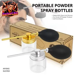 Soplador de polvo de fibra de talco recargable para barbería, 2 tipos, soplador de talco para peluqueros, botella pulverizadora de polvo para peluquería