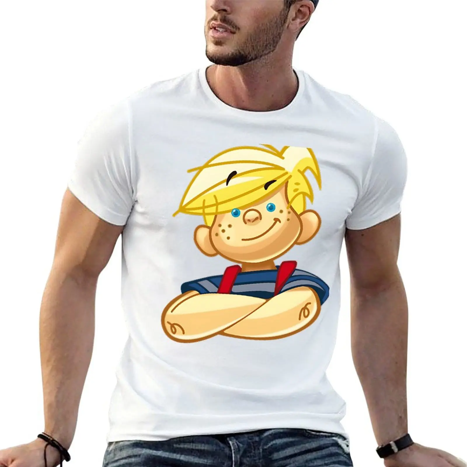 

Dennis t blue t quality shirt for t T-Shirt shirts The eyes Menace cotton Cartoon personalised shirt man high