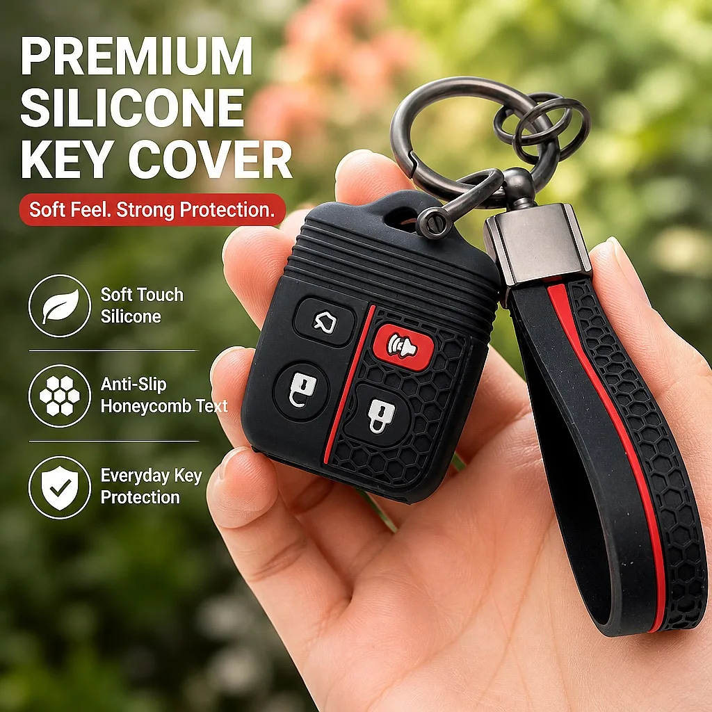 Key Fob Cover for Ford F150 F250 F350 Explorer Mustang Escape Edge Ranger Focus Expedition Fusion Taurus 4 with Keychain