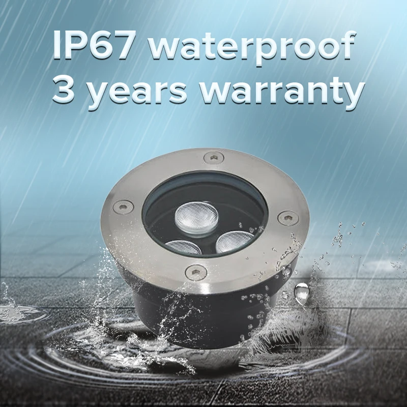 Inground Swimming Pool Rgb Led Light DOB Ip67 Led Buried Step Light Underground Led Landscape Lights 3W  Ultrathin Design