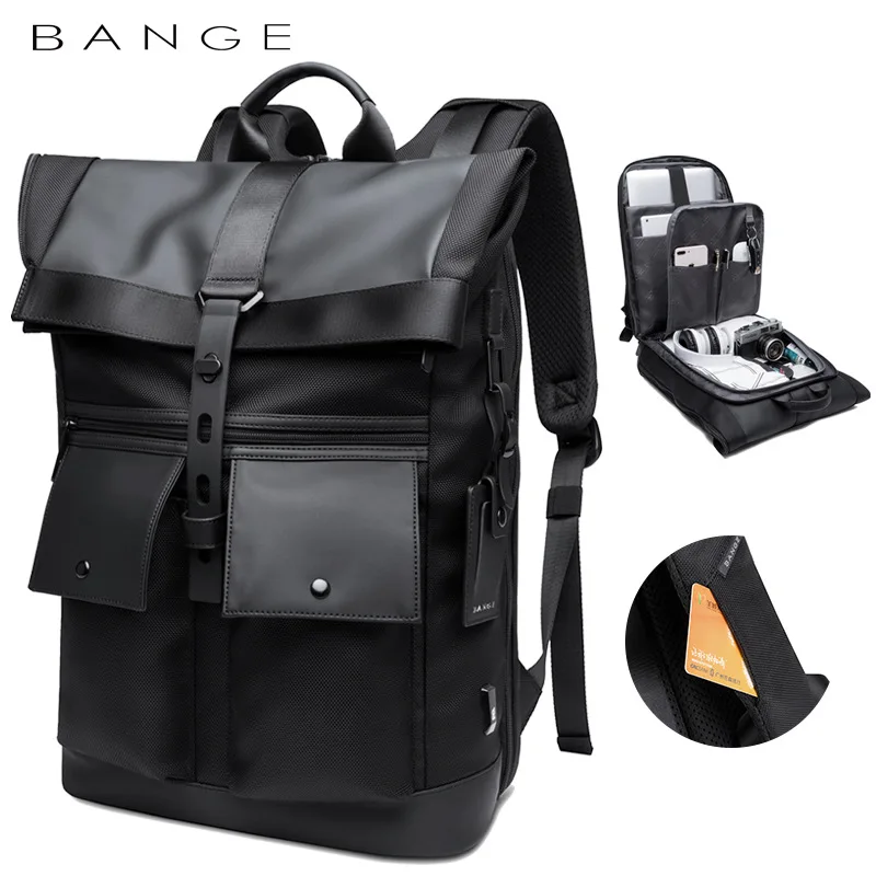 Oxford cloth wear-resistant large capacity expansion backpack clamshell lock multi-pocket waterproof travel business backpack