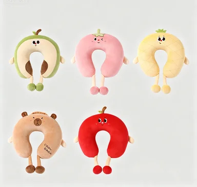 360 Degree Around Ultimate Comfort Cute Fruit Neck Pillow  Portable Travel Airplane Car Office Nap