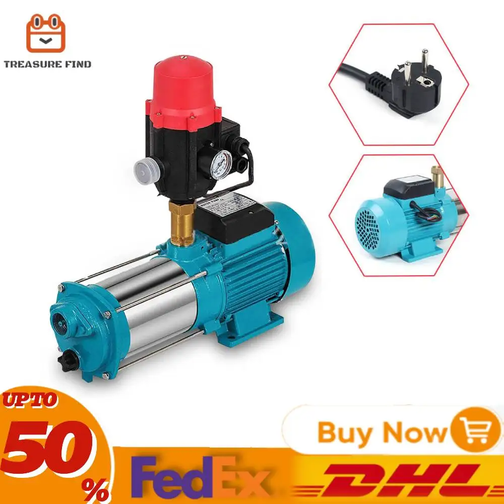 1300 W Centrifugal Pump Domestic Water Garden Pump Self-priming（Flow Switch + Pressure Gauge + Through)