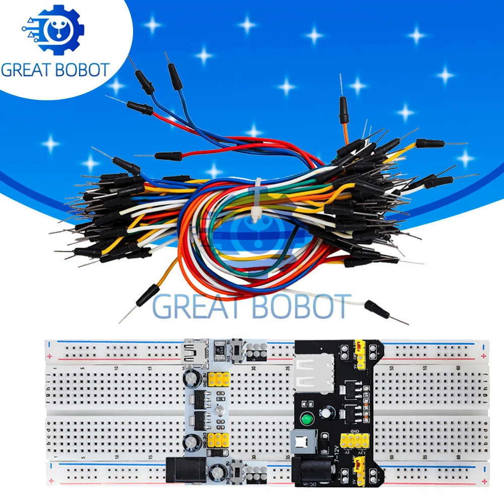 Solderless Breadboard 400/830 Tie-Points, MB-102 SYB-170 Prototype Board for Arduino