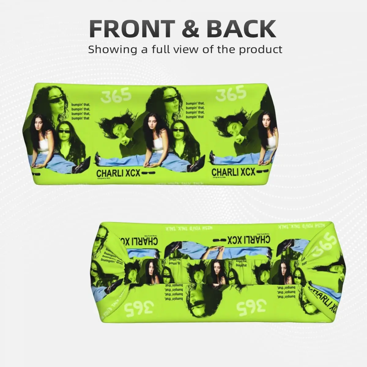 مخصص C-Charli XCX المغني البريطاني عقال الرجال النساء عدم الانزلاق 2024 ألبوم شقي الرطوبة فتل رياضة العصابة لركوب الدراجات