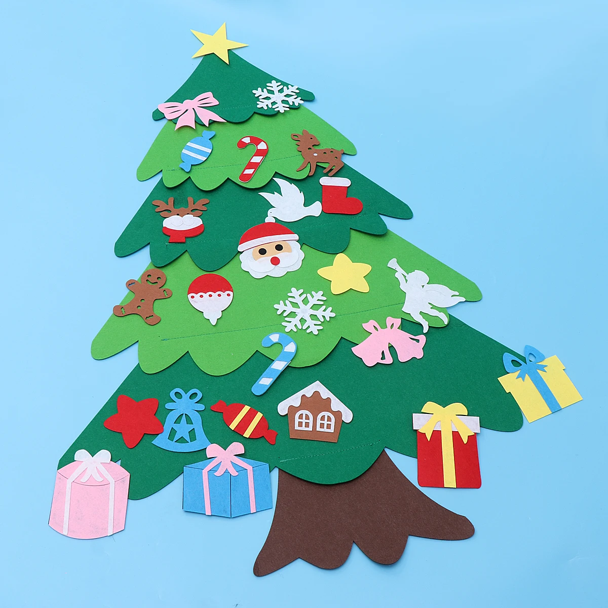 

Kids DIY Felt Christmas Tree Handcraft Craft Supplies for Kindergarten Classroom Xmas Decoration Mini Christmas Tree