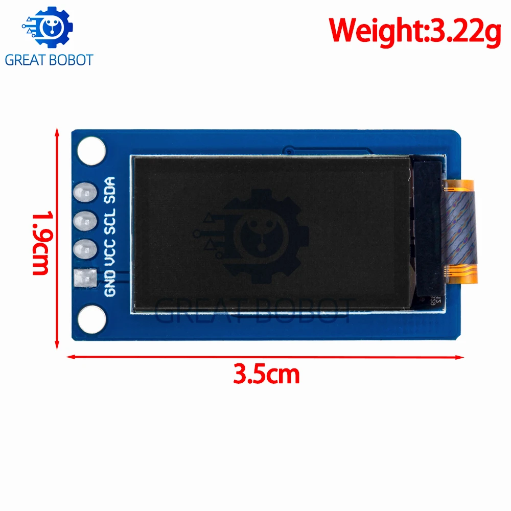 BS 0.96 - inch High - Contrast OLED Display: 64×128 Resolution SSD1107-Driven LCD Module, Vertical Screen-Perfect for Arduino