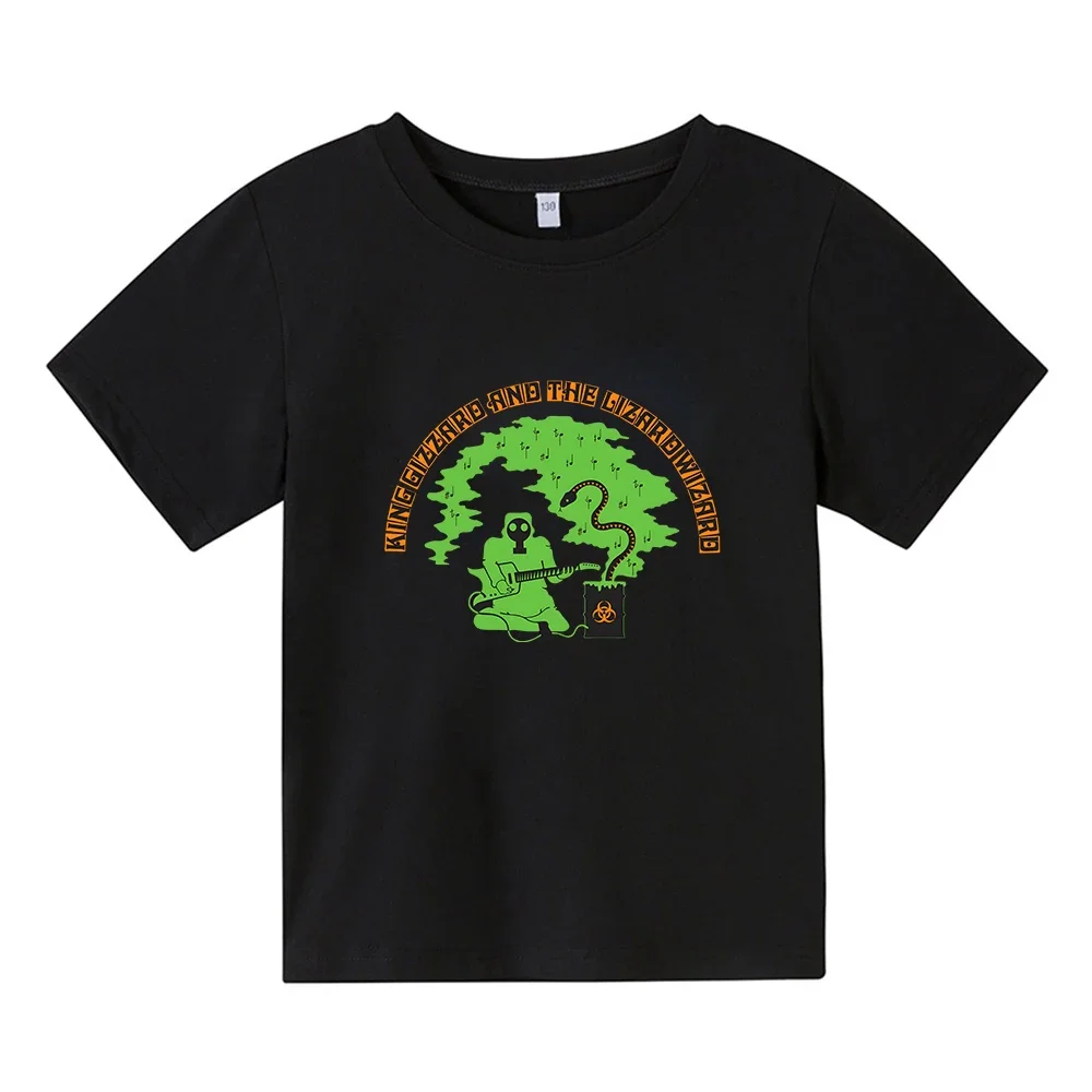 King Gizzard & The Lizard Wizard T-shirt Music Band Rock Streetwear 100% Cotton Short Sleeve Tee-shirt Boys/Girls Children Shirt