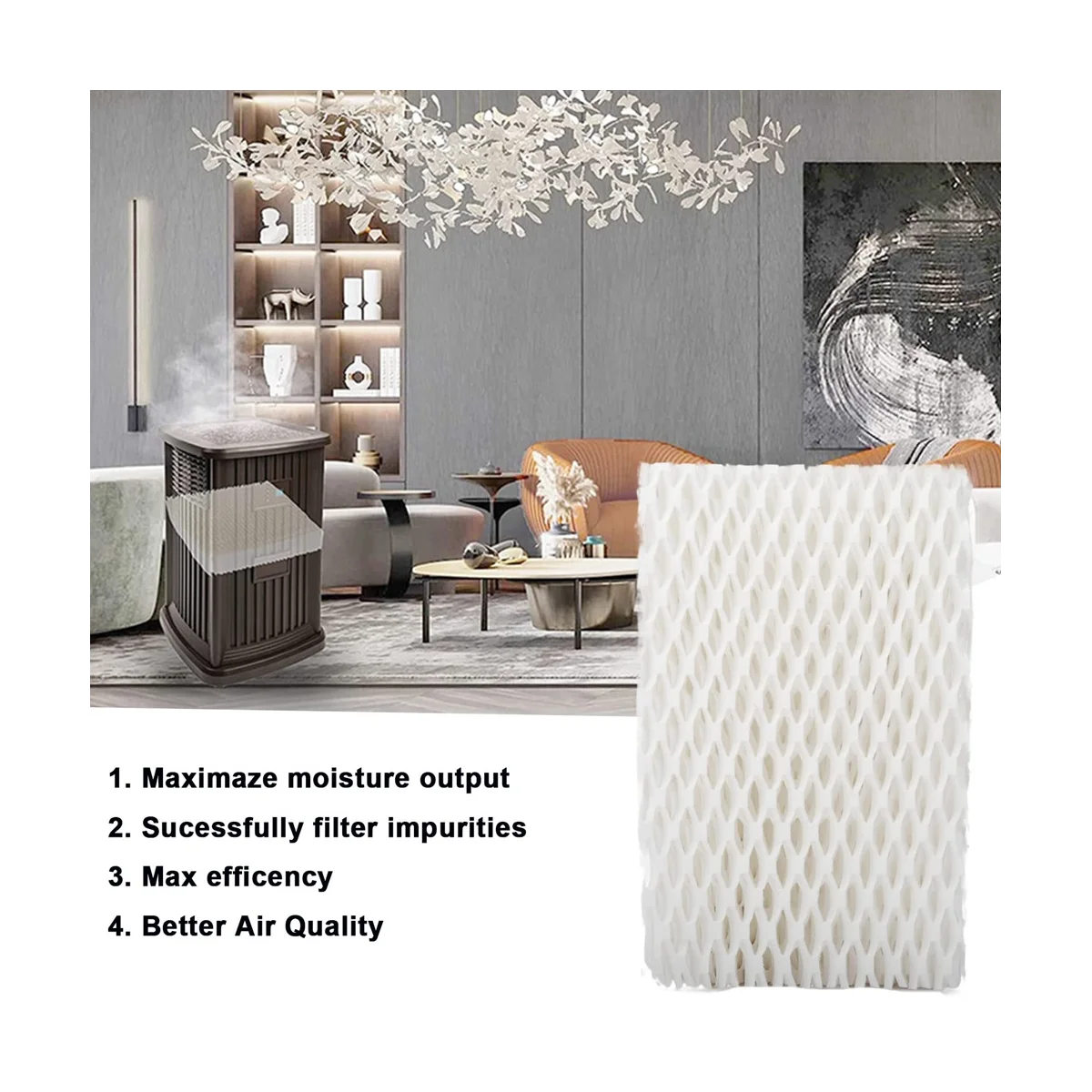 Remplacement du filtre de mèche d'humidificateur WF813, compatible avec le RCM-832 Relion RCM-832N le filtre d'humidificateur ProCare PCWF813, paquet de 10