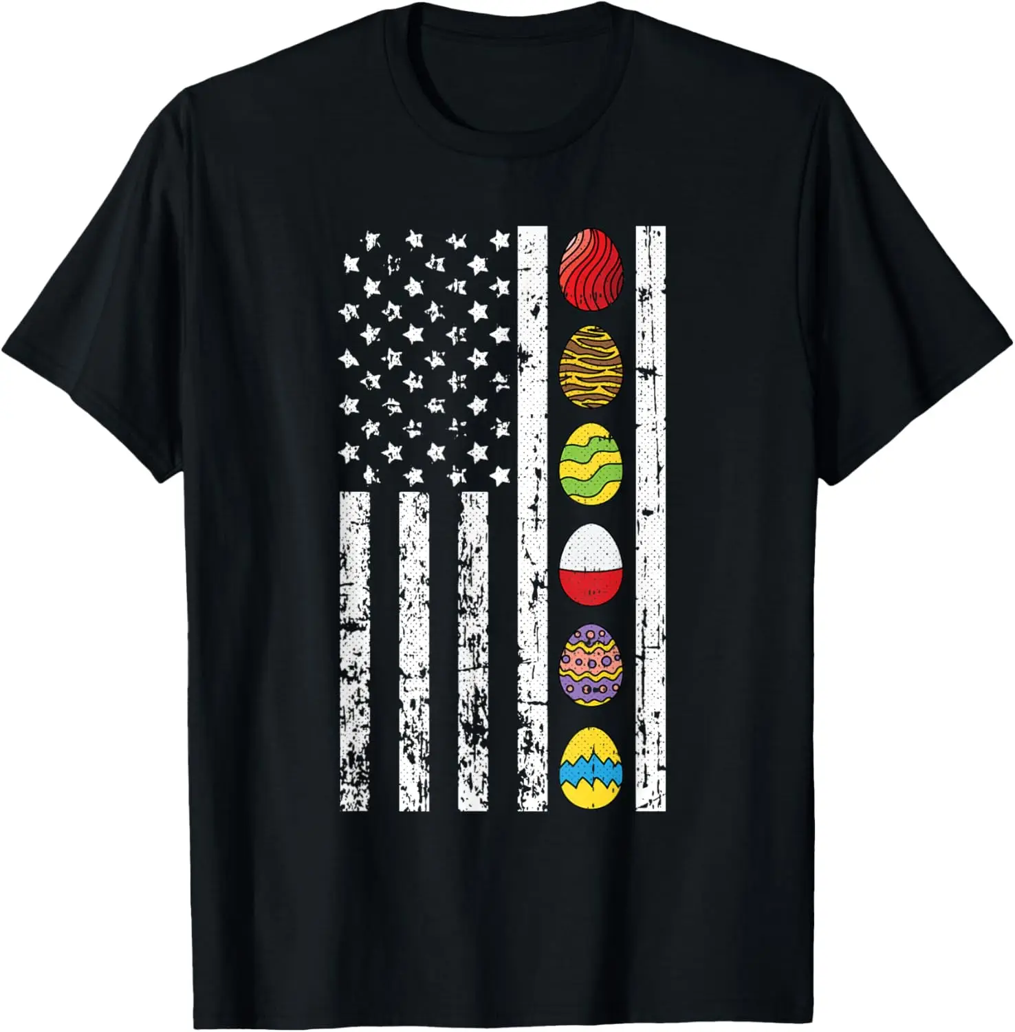 

American Flag Happy Easter Egg Hunting Patriotic T-Shirt