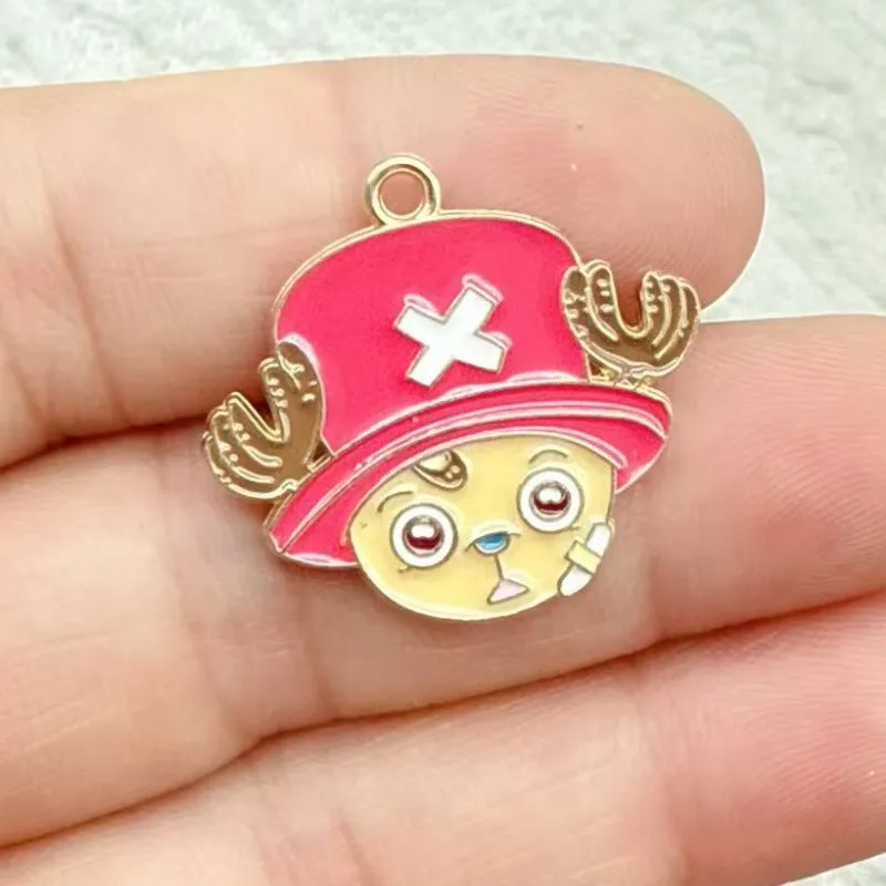 10Pcs ONE PIECE Cute Luffy, Roronoa Zoro Anime Alloy Keychain DIY Backpack Accessories Cute Keyring Gift for Fans - view 3