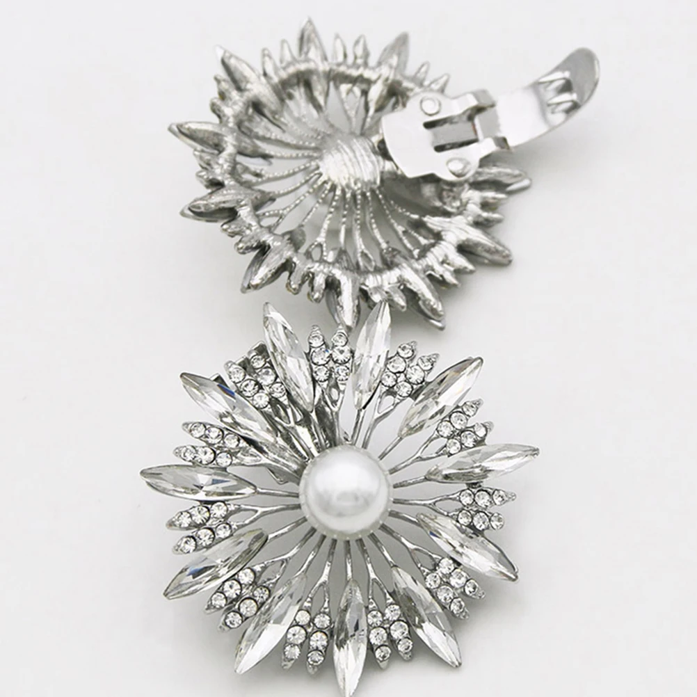 

1 Pair Rhinestone Shoe Buckle Decor Sunflower Bridal Clips Sparkly Women Shoe Accessories Zinc Alloy Buckles Wedding