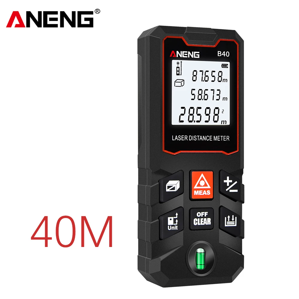 ANENG B40 Laser Distance Meter 40m Laser Rangefinders Ruler Distance Measuring Tape High Precision Digital Ruler Test Tools