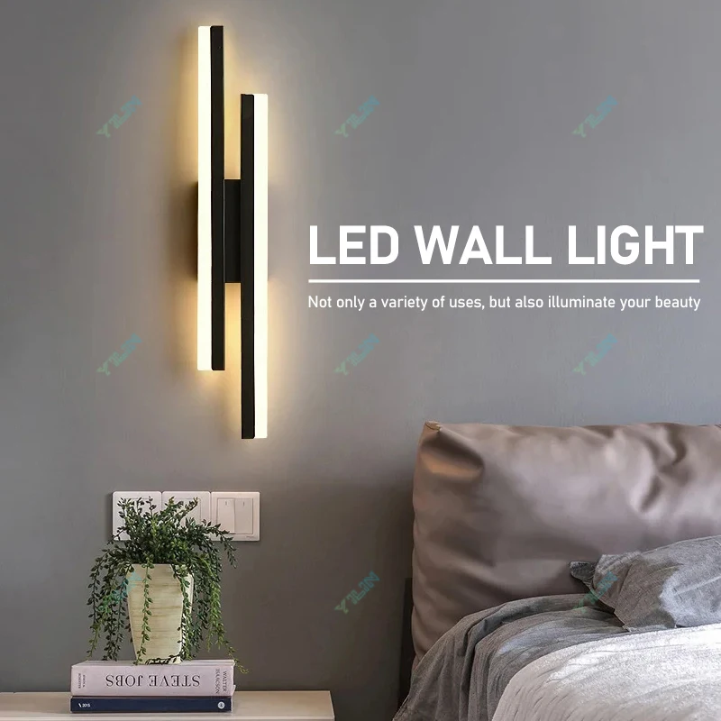 

Modern LED Acrylic Wall Lamp Gold/Black/White 15W Sconce Light Indoor Decor Lights For Living Room Interior Lighting Fixture