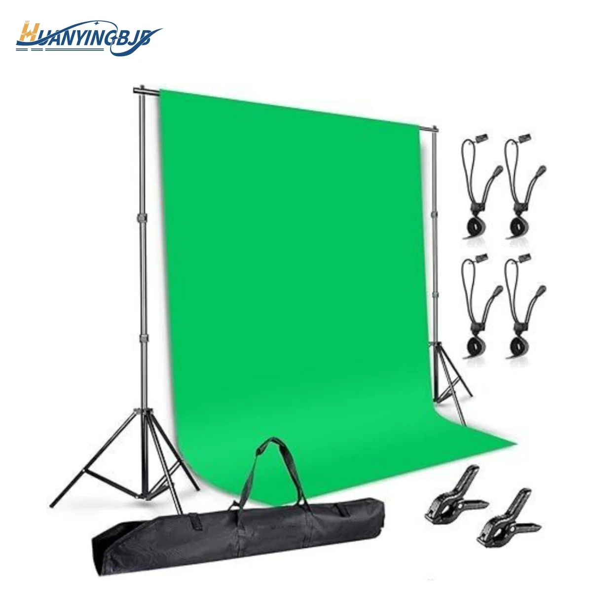 Kit de support de fond de photographie avec arrière-plans, système de support de gril, clé DNoma, cadre d'écran vert, studio photo, 2,6x3m