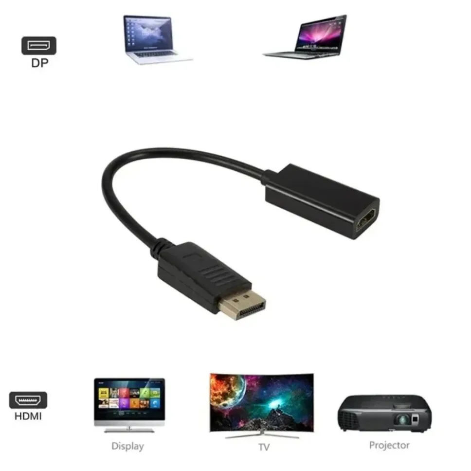 DP To HDMI-Compatible Cable Adapter DisplayPort  Male To HDMI-compatible Female Cable Converter For Projector Laptop TV Computer