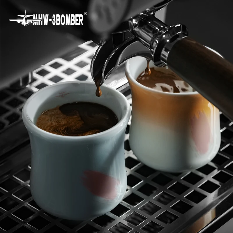 MHW-3BOMBER A touch of rouge Cup 4/5oz high quality ceramic cup 130/150ml porcelain mug coffee cup barista Gift