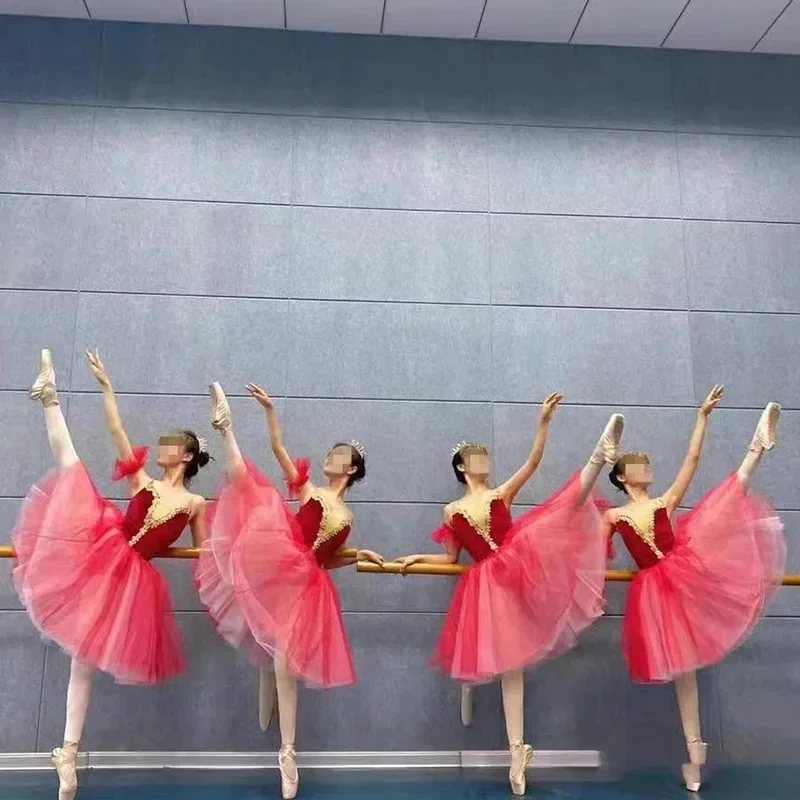 فستان باليه طويل أبيض توتو للأطفال والكبار والنساء رومانسي توتو بحيرة البجع للرقص تنورة راقصة الباليه أزياء أداء ملابس الرقص للفتيات #3