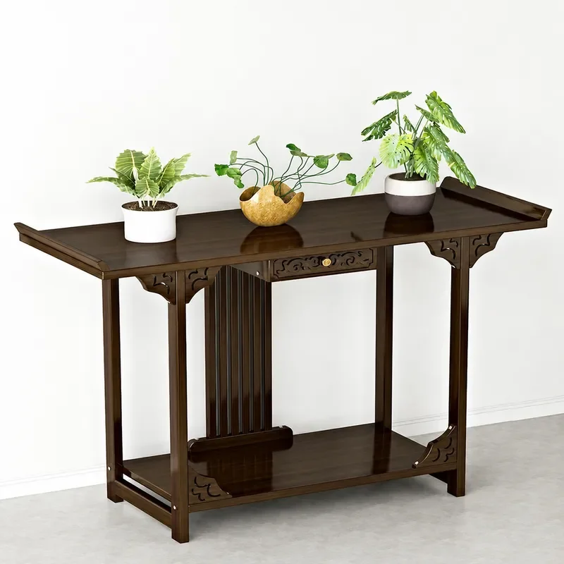 New Chinese Style Buddhist Offering Table Antique Incense Burner Stand Entryway Console Cabinet Home Decor Ornament Furniture