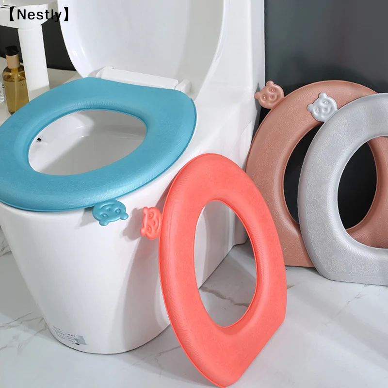 1Pc EVA Waterproof Toilet Seat Cover Thickened Four Seasons Universal Toilet Seat Cushion Paste Type Toilet Cushion Access〔Nest〕