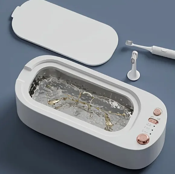 High-Frequency Vibration USBRechargeable Eyeglass Cleaner with Digital Display Portable DeepCleaning for Glasses