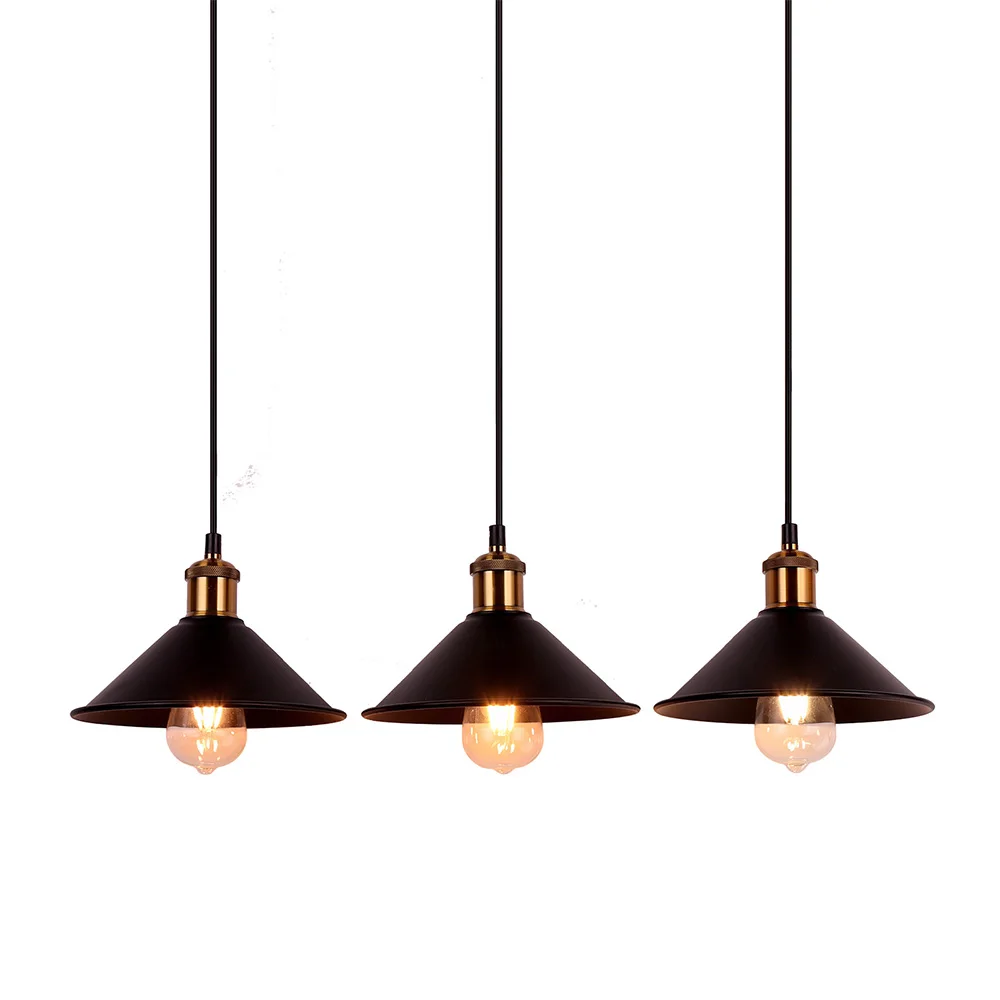 Loft Industrial Black Iron Metal Pendant Lamp Kitchen Island Ceiling Fixture Light Lighting