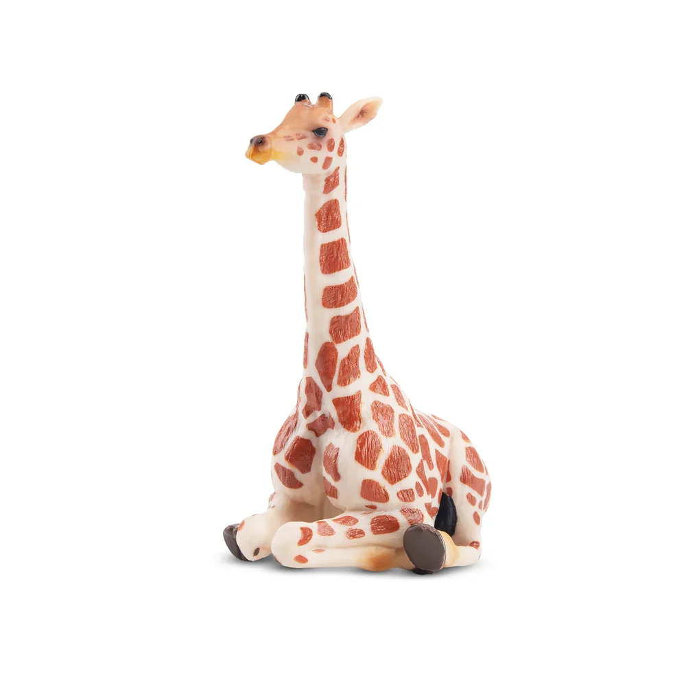 Toymany-Mini figurines de girafe assise quelque part pour enfants, jouets modèles animaux, poupées d'action, cadeau pour enfants, décoration de gâteau, figurine d'Auckland