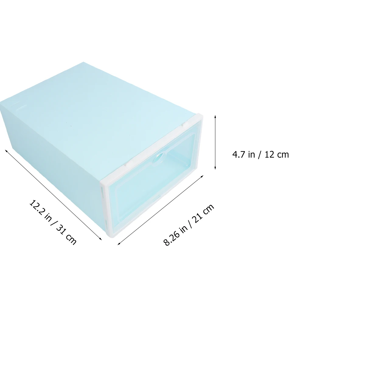 

6Pcs Thicken Transparent Shoes Box Stackable Shoe Storage Organizer Clear Door White Frame Shoes Storage Bin