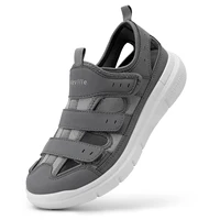 FitVille Summer Men's Wide Width Casual Diabetic Sandals, Lightweight Open Toe Sandals Built-in Arch Support, Effective Foot Pain Relief for Plantar Fasciitis, for Wide & Swollen Feet 2