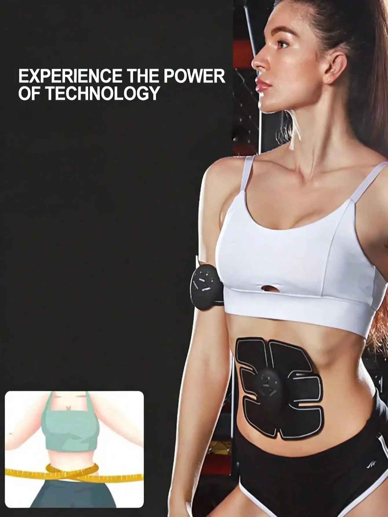 Estimulador Muscular EMS, Entrenador Abdominal, Dispositivo de Entrenamiento de Glúteos, Masajeador de Fitness