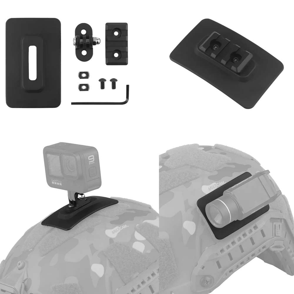 Tactical FAST Helmet Base Adapter Fixed Mount For GoPro Hero Action Camera Flashlight Outdoor Riding Helmet Accessories