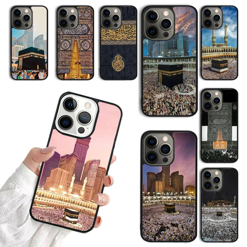 Islamic Muslim Pilgrims in Mecca Phone Case For iPhone 16 15 14 plus 11 12 13 Pro  XR XS Max coque Cover Shell