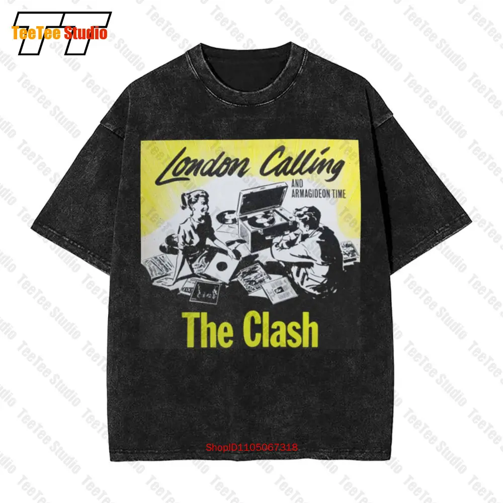 

Винтажная футболка большого размера The Clash London Calling 01. MHXR