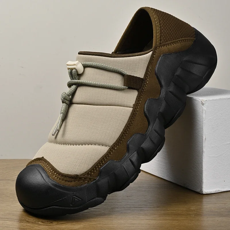 Nowe męskie buty trekkingowe, antypoślizgowe męskie buty outdoorowe do podróży i na kemping, zimowe ocieplane buty z bawełną, całoroczne męskie buty