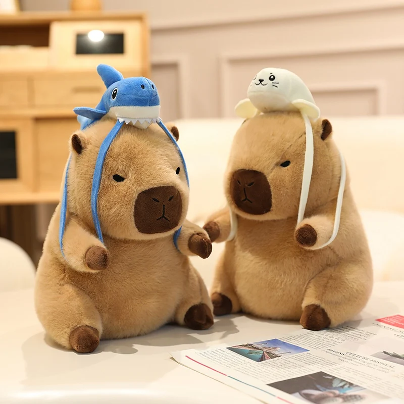 Simulation Capybara Plush Toy Doll Cute Cartoon Plush Toy Soft-Haired Capibala Plush Doll Girlfriend Children'S Birthday Gift