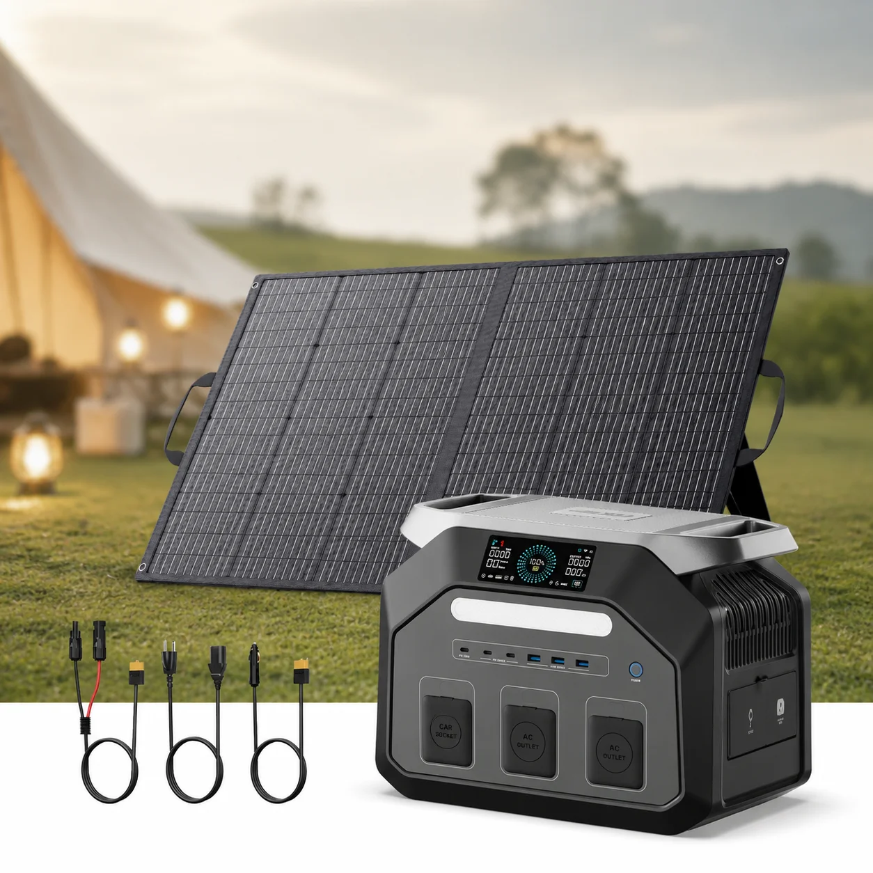 IEE P1800 Tragbare Powerstation 1800W Solargenerator 1024Wh EV-Qualität …