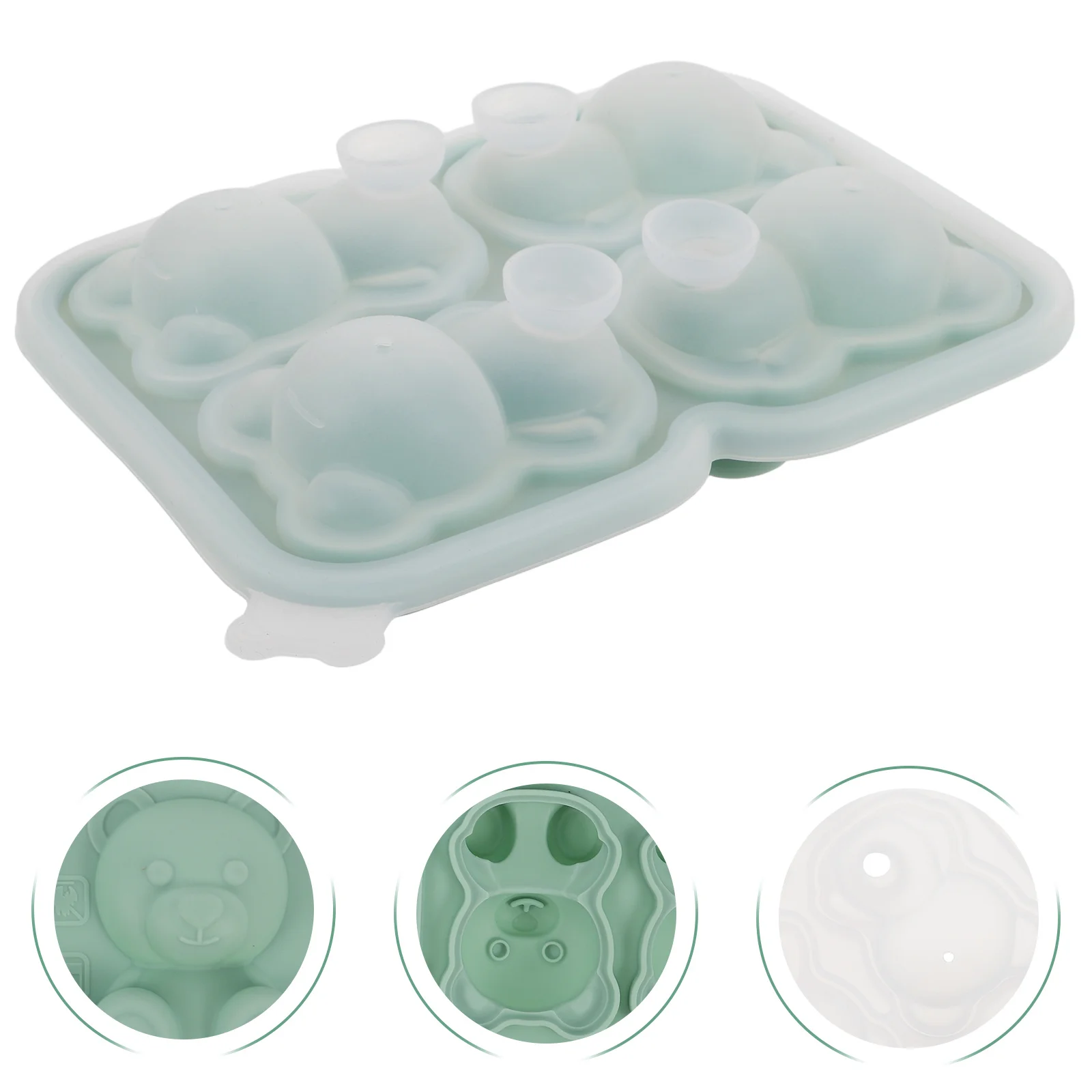 

Silicone Bear Ice Cube Tray Giant Decorative Mold for Cocktails Smoothies Cold Drinks Home Bars Mold Bear Cube Maker