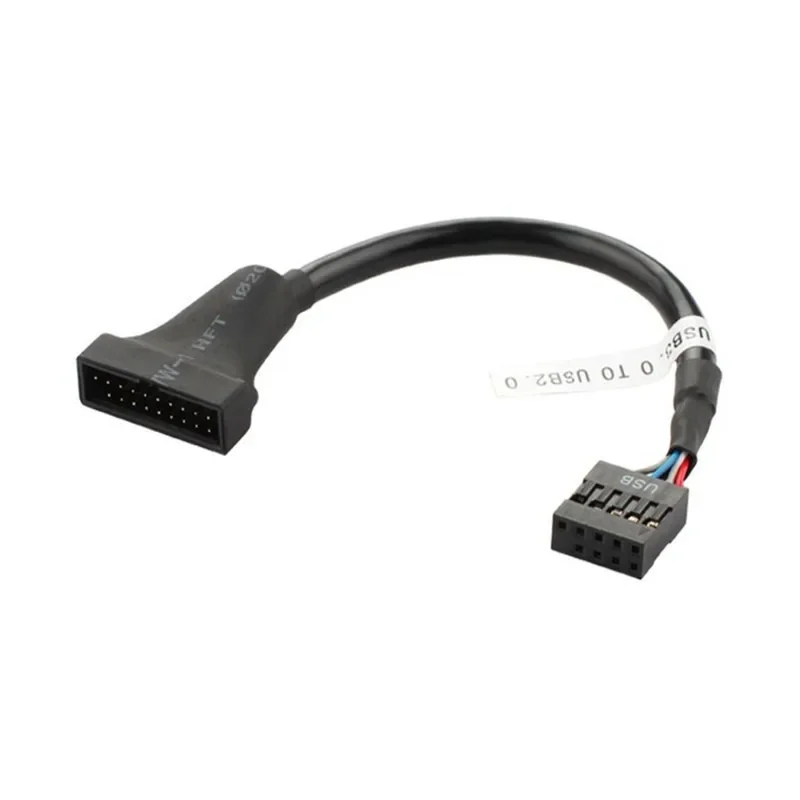 USB 3.0 to USB 2.0 Motherboard Adapter Cable 19Pin USB3.0 Male to 9Pin USB2.0 Female Motherboard Converter 6 inch 15cm