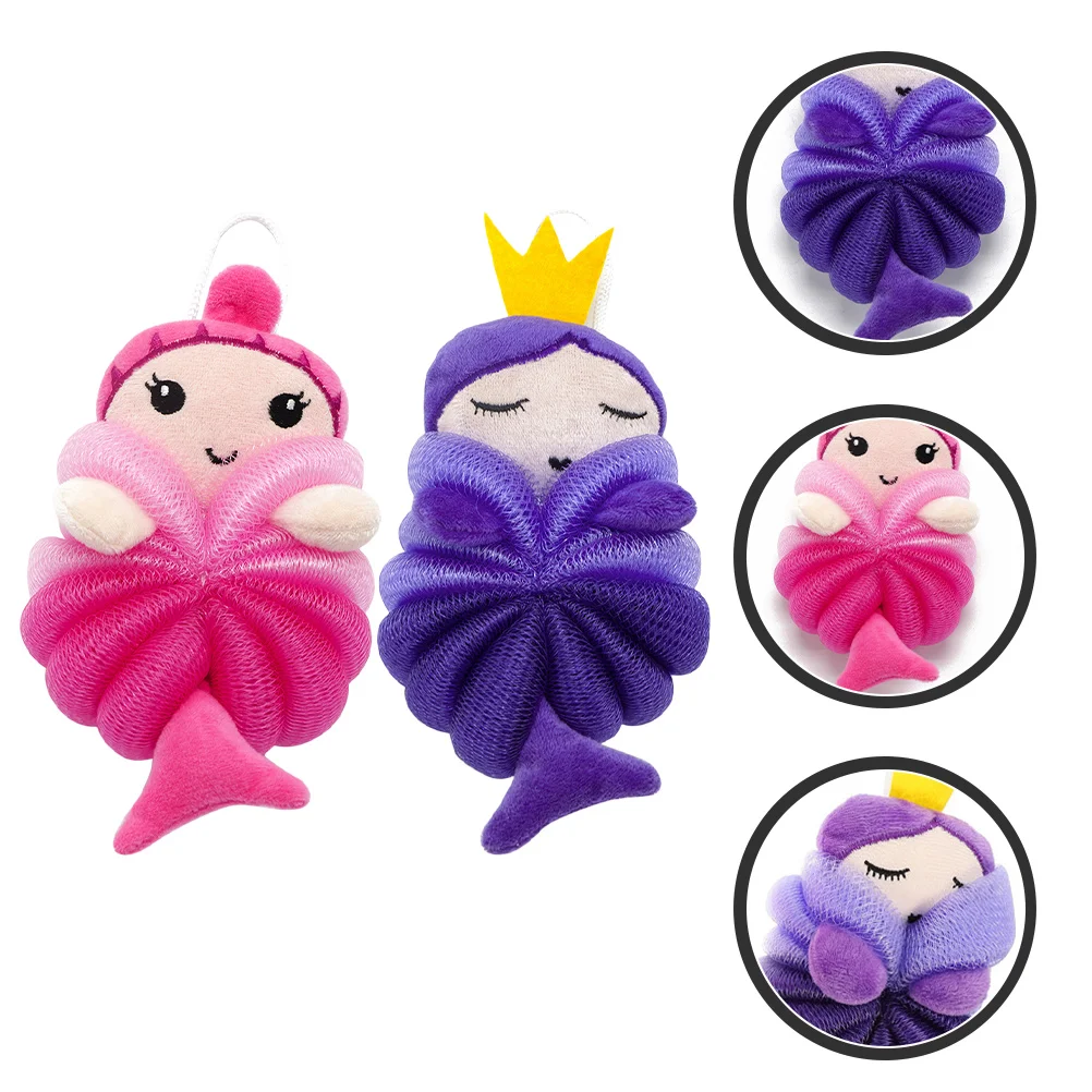 

2 Pcs Kids Body Loofahs Bath Ball Baby Tub Skin Cleaning Scrubbers Child Sponge